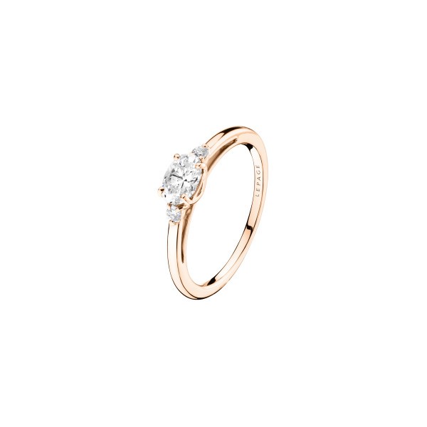 Bague Lepage Juliette en or rose et diamants - LEB5DR