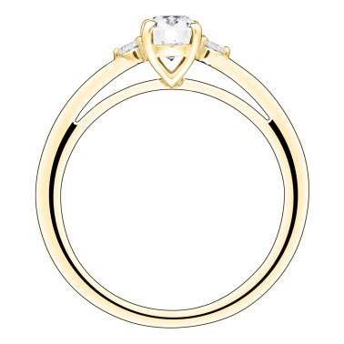 Ring Lepage Romeo in yellow gold and diamonds