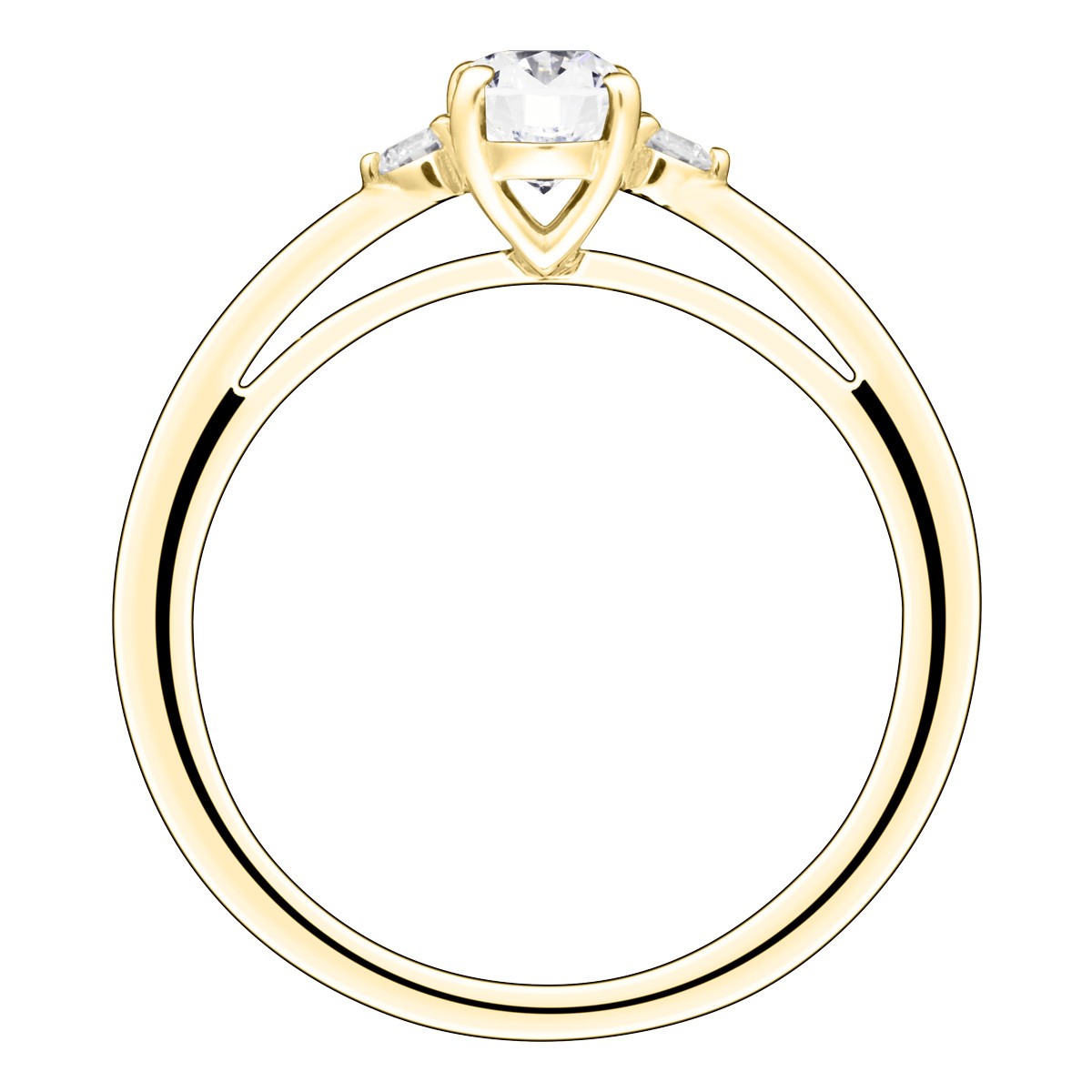 Ring Lepage Romeo in yellow gold and diamonds