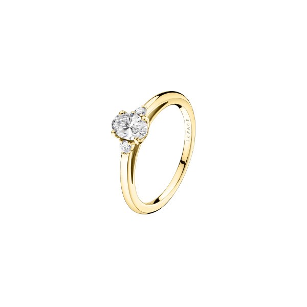 Ring Lepage Romeo in yellow gold and diamonds