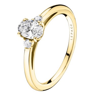 Bague Lepage Roméo en or jaune et diamants - LEB6DJ