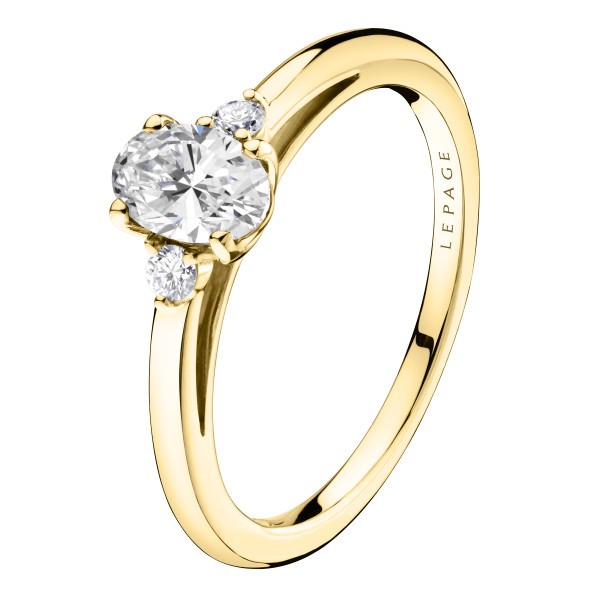 Ring Lepage Romeo in yellow gold and diamonds