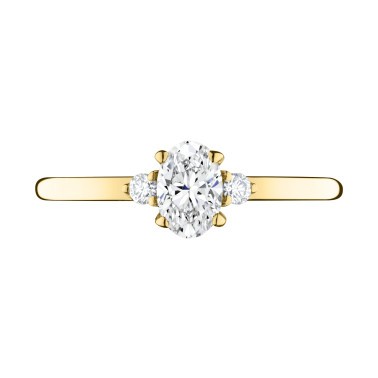 Ring Lepage Romeo in yellow gold and diamonds