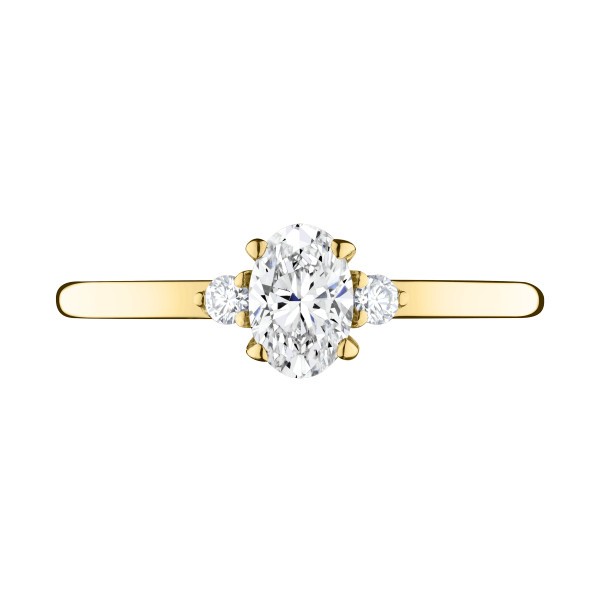 Ring Lepage Romeo in yellow gold and diamonds