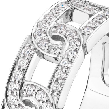 Bague So Shocking Enchaine-Moi en or blanc et pavage diamants - SOREN1DXXW