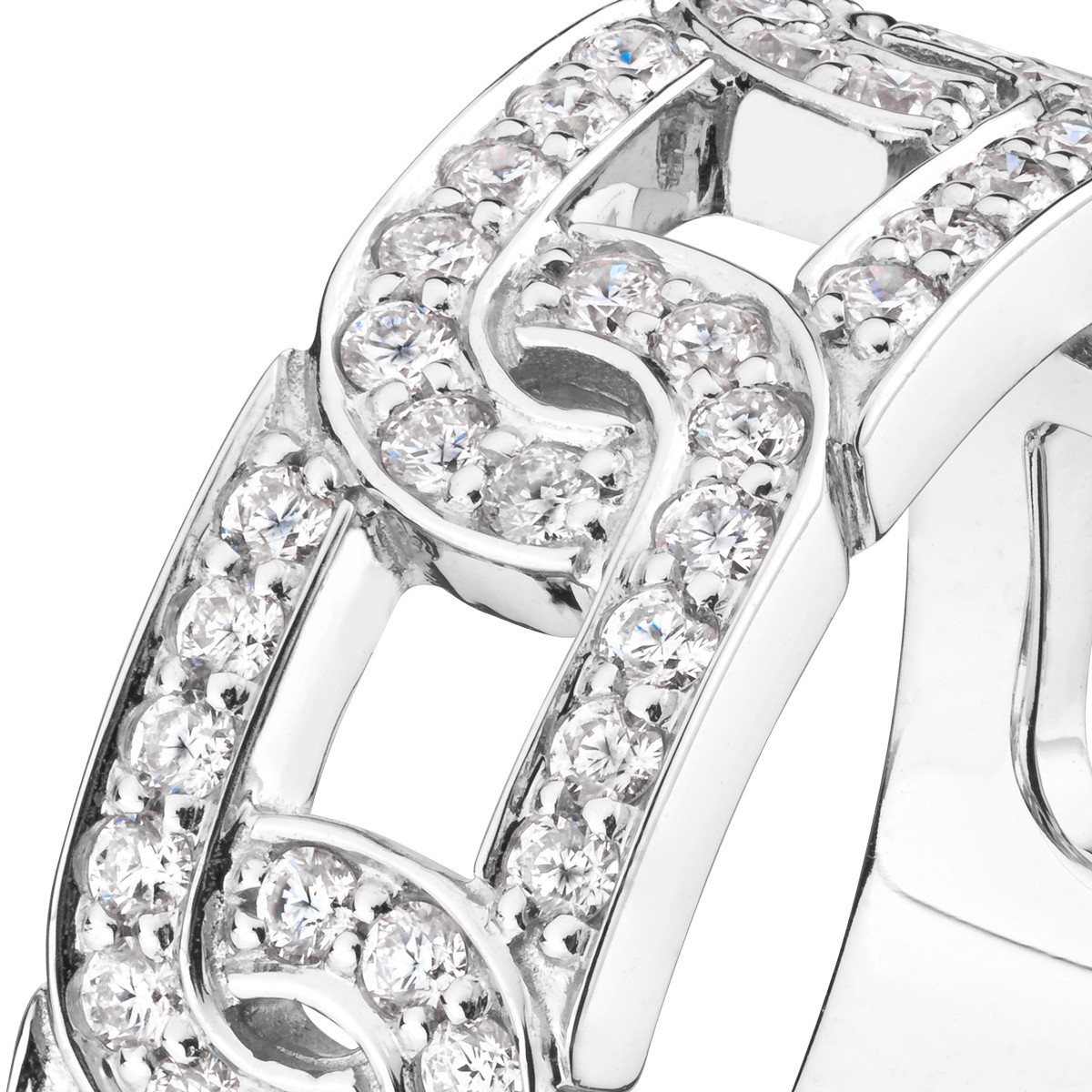 So Shocking Enchaîne-Moi ring in white gold and diamond pavement