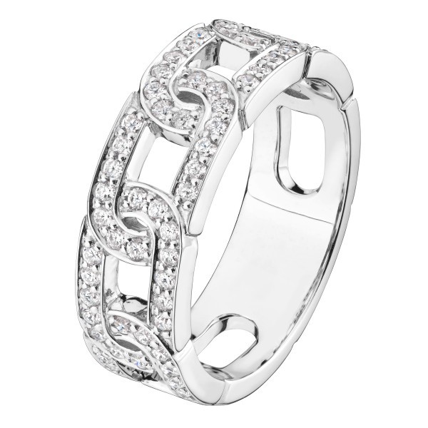 Bague So Shocking Enchaine-Moi en or blanc et pavage diamants - SOREN1DXXW