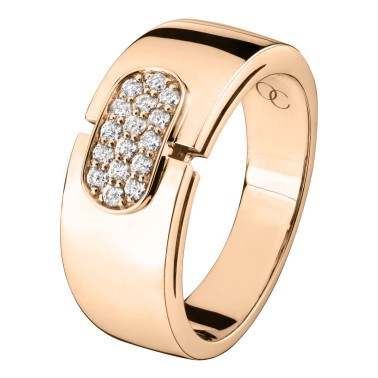 So Shocking Emotion ring in pink gold and diamonds