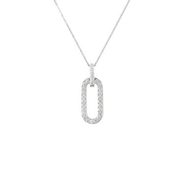 Collier So Shocking Origine en or blanc et pavage diamants - SONOR3DXXW