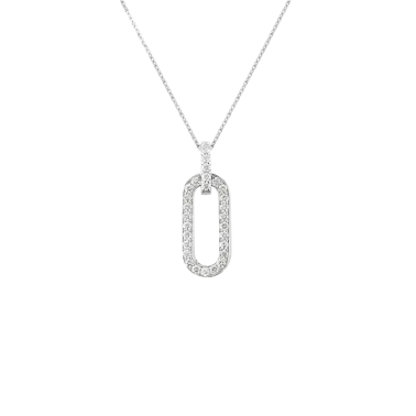 Collier So Shocking Origine en or blanc et pavage diamants - SONOR3DXXW