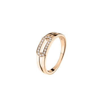 So Shocking Singulière ring in pink gold and diamonds