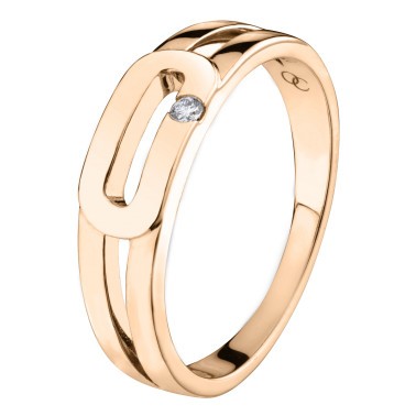 So Shocking Singulière ring in pink gold and diamond
