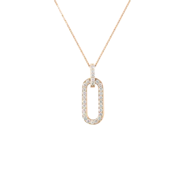 So Shocking Origine necklace in pink gold and diamonds pavement