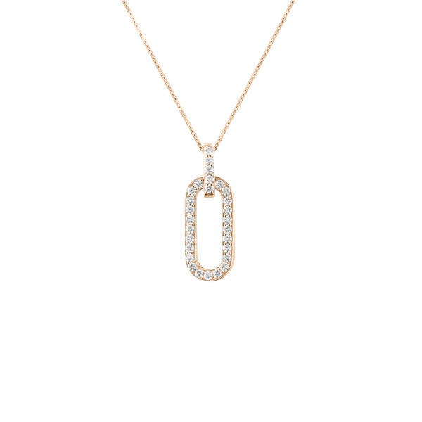 So Shocking Origine necklace in pink gold and diamonds pavement