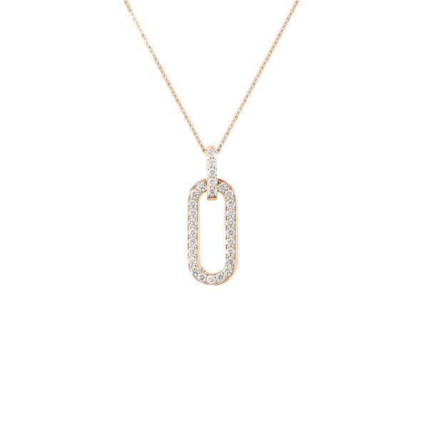So Shocking Origine necklace in pink gold and diamonds pavement