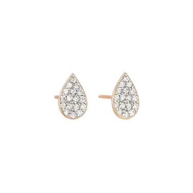 Puces d'oreilles Ginette NY Bliss Diamond en or rose et diamants - BOBLID1
