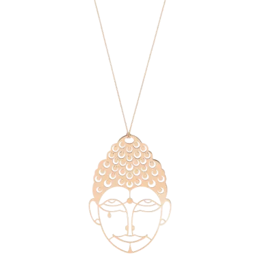 Collier Ginette NY Jumbo Buddha en or rose - MB01