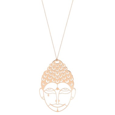 Collier Ginette NY Jumbo Buddha en or rose