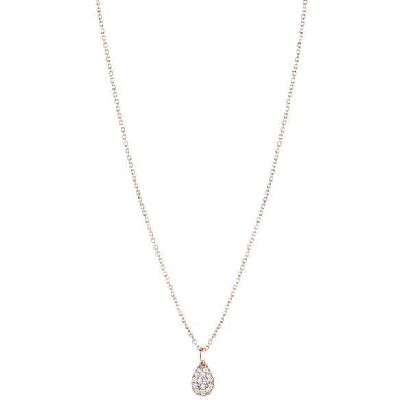 Collier Ginette NY Bliss Diamond Mini en or rose et diamants - BLID2