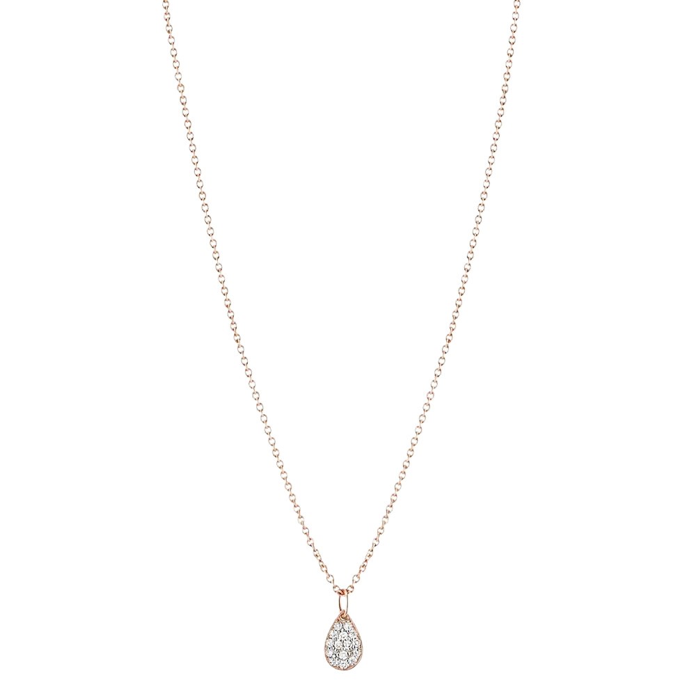 Collier Ginette NY Bliss Diamond Mini en or rose et diamants - BLID2