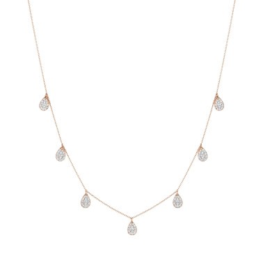 Collier Ginette NY Bliss Diamond 7 Mini en or rose et diamants - BLID3