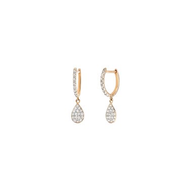 Boucles d'oreilles Ginette NY Bliss Diamond en or rose et diamants - BOBLID2