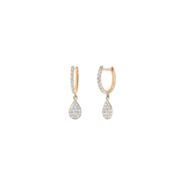 Boucles d'oreilles Ginette NY Bliss Diamond en or rose et diamants - BOBLID2