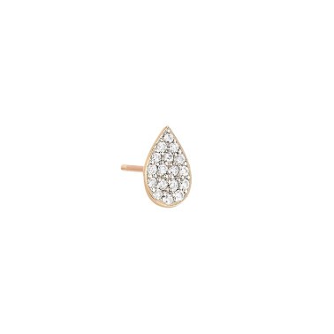 Boucle d'oreille Ginette NY Bliss Diamond Solo en or rose et diamants - SBOBLID1