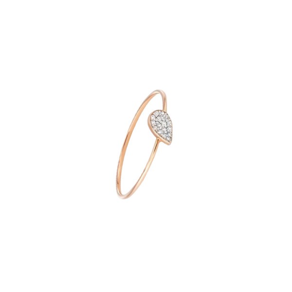 Bague Ginette NY Bliss Diamond  en or rose et diamants - RBLID1