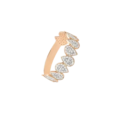 Bague Ginette NY Bliss Diamond Band en or rose et diamants - RBLID2