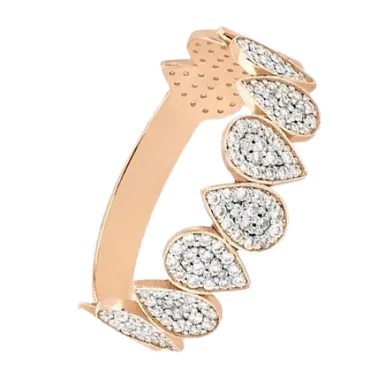 Bague Ginette NY Bliss Diamond Band en or rose et diamants - RBLID2