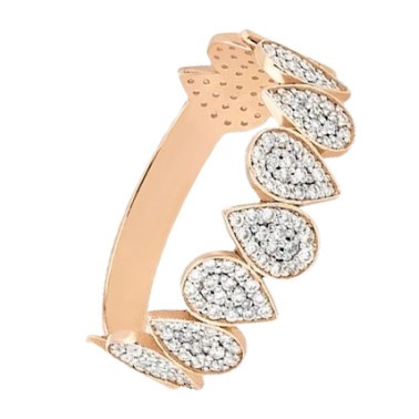 Bague Ginette NY Bliss Diamond Band en or rose et diamants
