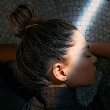 Puces d'oreilles Ginette NY Bliss Diamond en or rose et diamants - BOBLID1