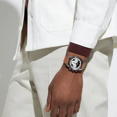 Zenith Chronomaster Original El Primero watch black dial brown leather strap 38 mm 03.3200.3600/21.C903