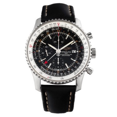 Montre Breitling Navitimer 1884 auto chrono cadran noir bracelet cuir noir