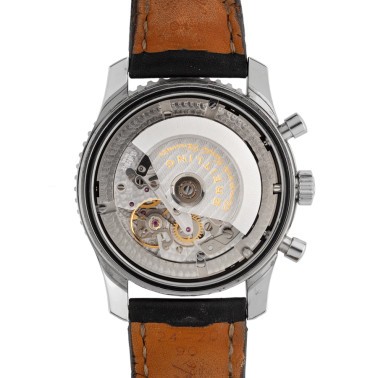 Montre Breitling Navitimer 1884 auto chrono cadran noir bracelet cuir noir
