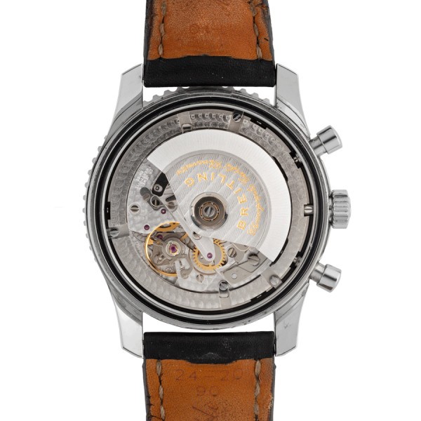 Montre Breitling Navitimer 1884 auto chrono cadran noir bracelet cuir noir