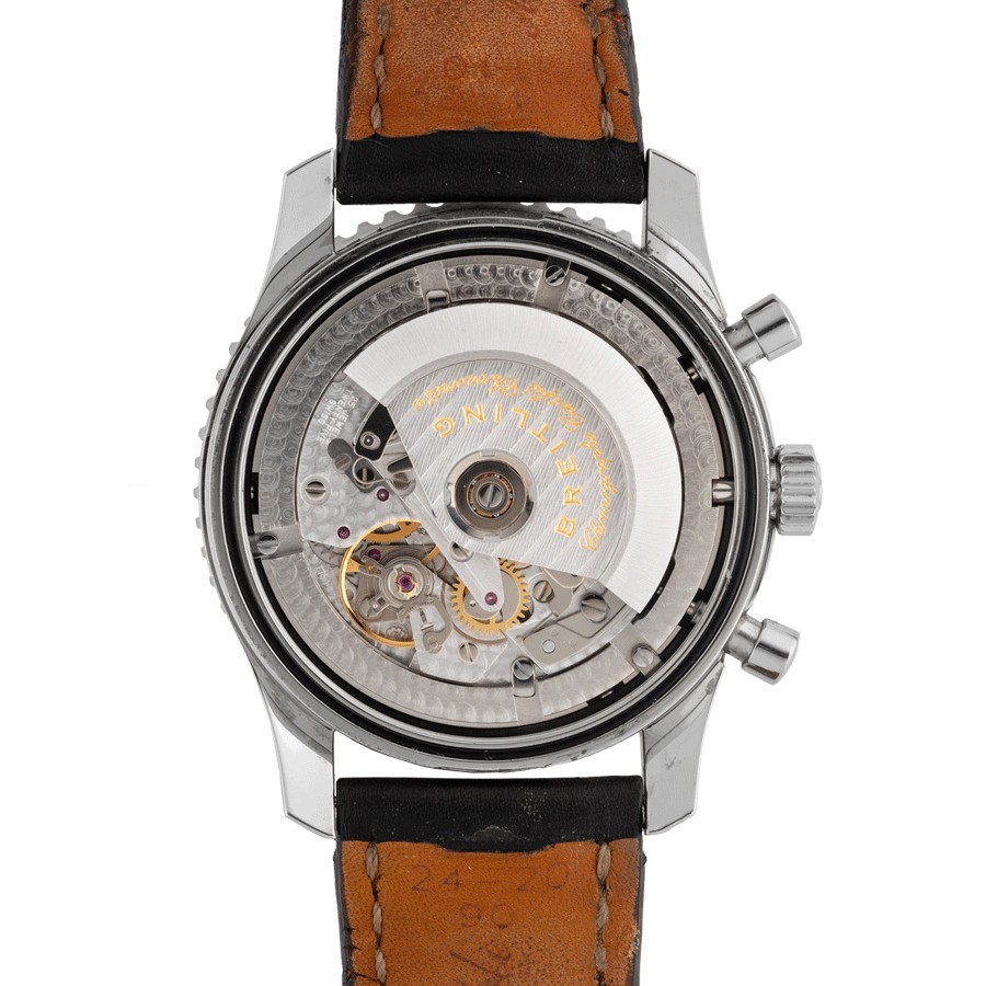 Montre Breitling Navitimer 1884 auto chrono cadran noir bracelet cuir noir