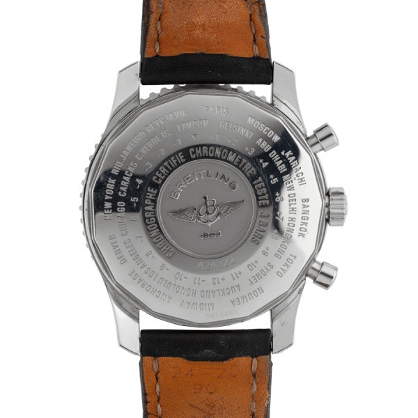 Montre Breitling Navitimer 1884 auto chrono cadran noir bracelet cuir noir