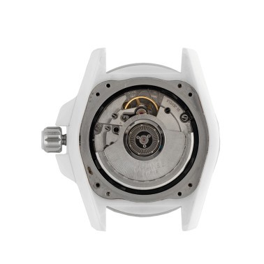 Montre Chanel J12 automatique cadran blanc bracelet caoutchouc blanc