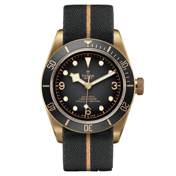 Tudor Black Bay Bronze automatic watch grey dial fabric strap 43 mm M79250BA-0002