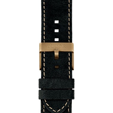 Tudor Black Bay Bronze automatic watch grey dial leather strap 43 mm M79250BA-0001