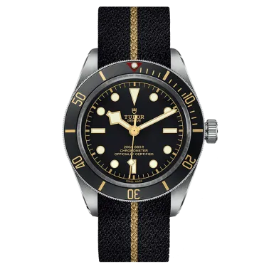 Tudor Black Bay Fifty-Eight automatic watch black dial black and beige fabric strap 39 mm M79030N-0003
