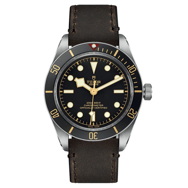 Tudor Black Bay Fifty-Eight automatic watch black dial brown leather strap 39 mm M79030N-0002