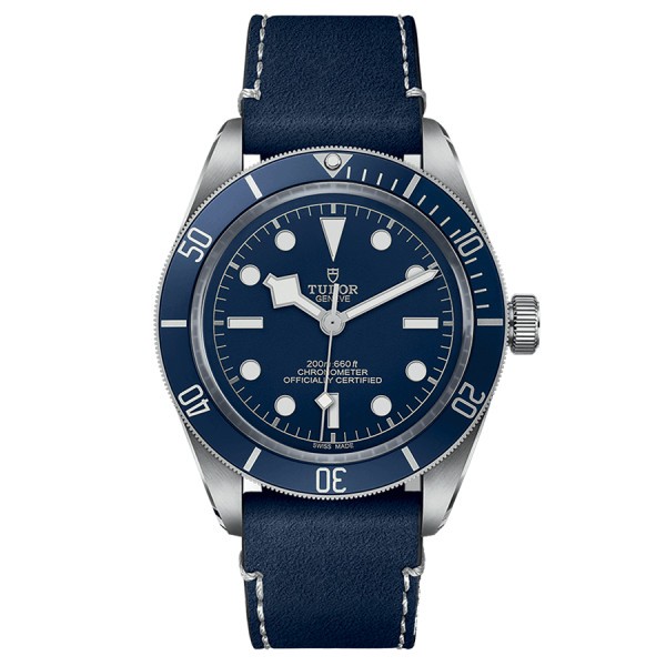Montre Tudor Black Bay Fifty-Eight automatique cadran bleu bracelet cuir bleu 39 mm M79030B-0002