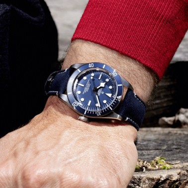 Tudor Black Bay Fifty-Eight automatic watch blue dial blue leather strap 39 mm M79030B-0002