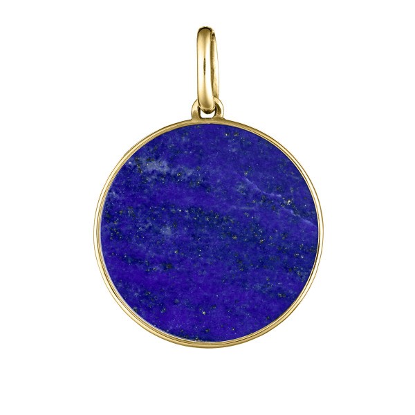 Médaille Lepage Colette Lune or jaune et lapis lazuli - LEM8LPJ