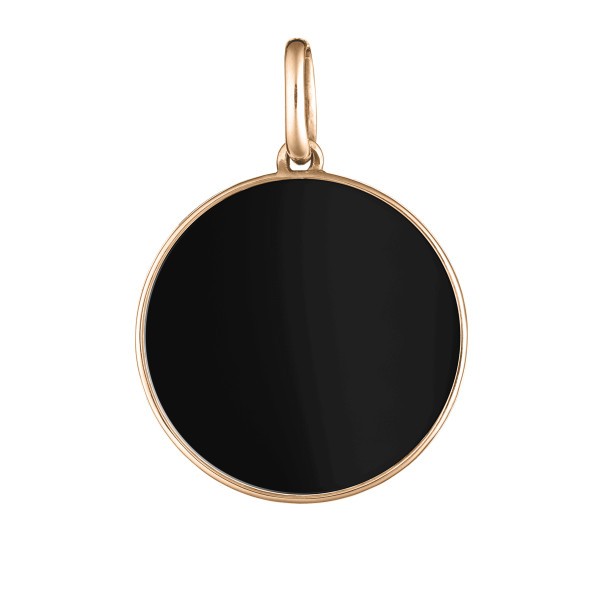 Lepage Colette Lune medal pink gold and onyx