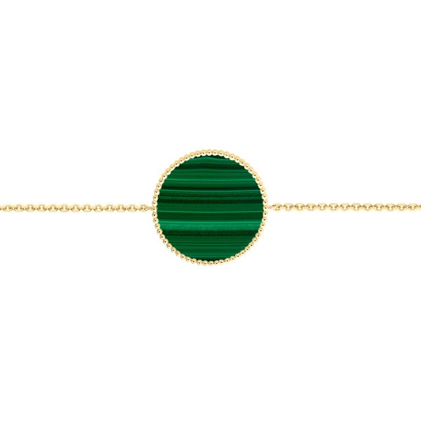 Bracelet Lepage Colette Lune Perlée or jaune et malachite - LEP9CHMAJ