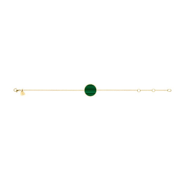 Bracelet Lepage Colette Lune Perlée yellow gold and malachite